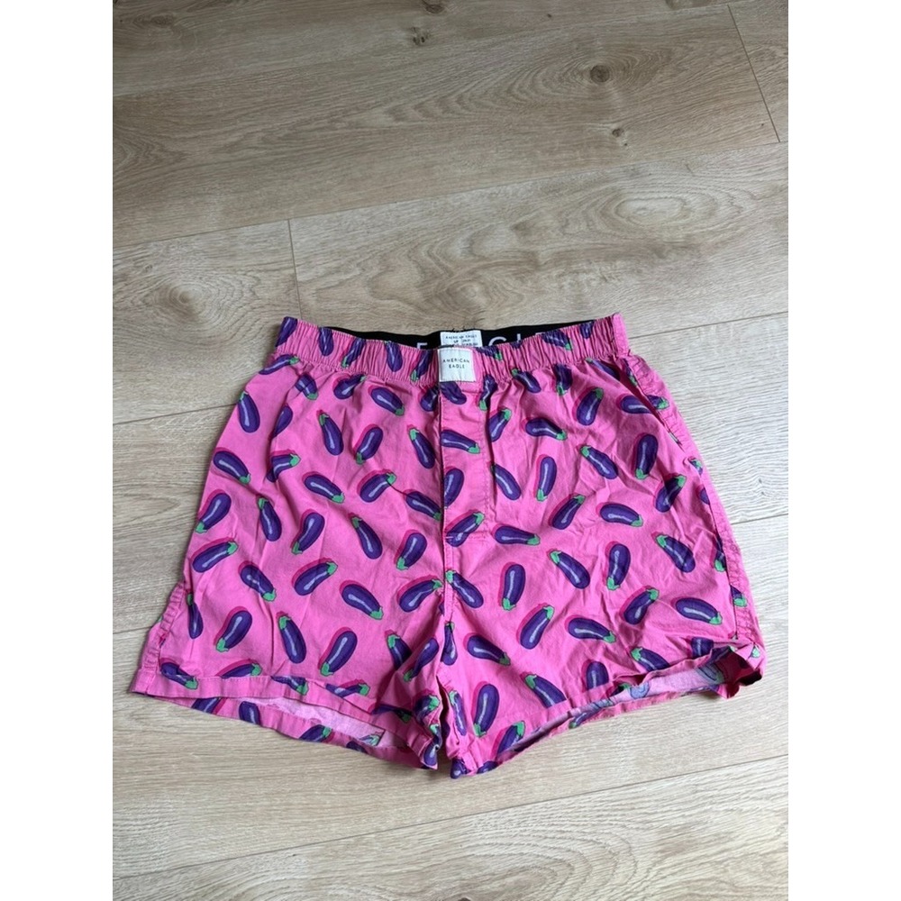EUC Mens American Eagle Stretch Boxer Brief Eggplants Pink purple size S